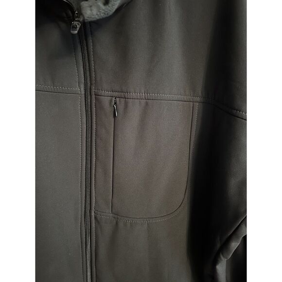 Champion men's soft shell full zip jacket black XL mid weight fleece lined - Picture 3 of 8